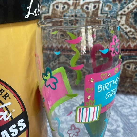 Lolita Hand Painted Pilsner Glass - “Birthday Girl, Too” Gotta-Love-Beer Pilsner - Picture 9 of 16